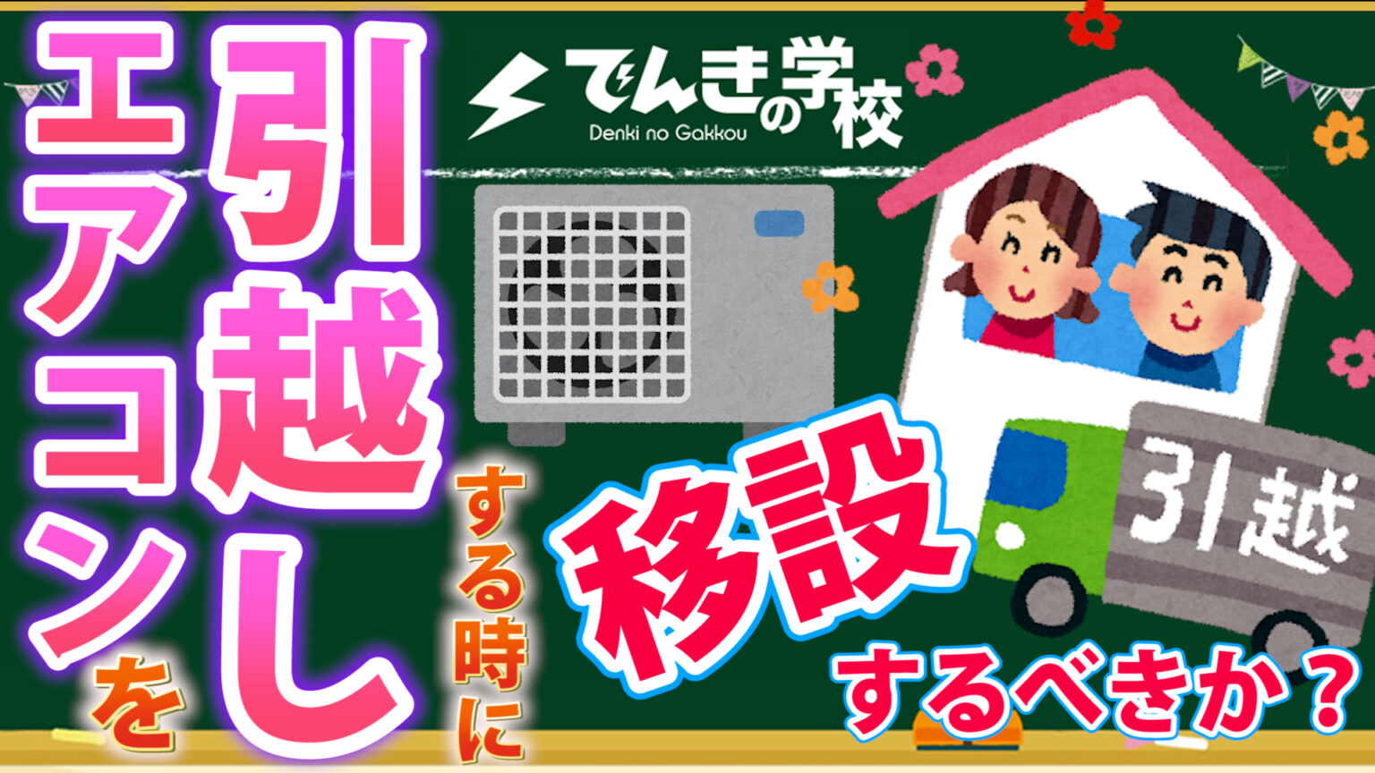 引っ越しする時にエアコンを取り外して移設先へ持っていくべき？ ｜ 【でんきの学校】公式サイト
